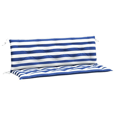 vidaXL Gartenbank-Auflagen 2 Stk. Blau&Weiß Gestreift 150x50x7cm Stoff