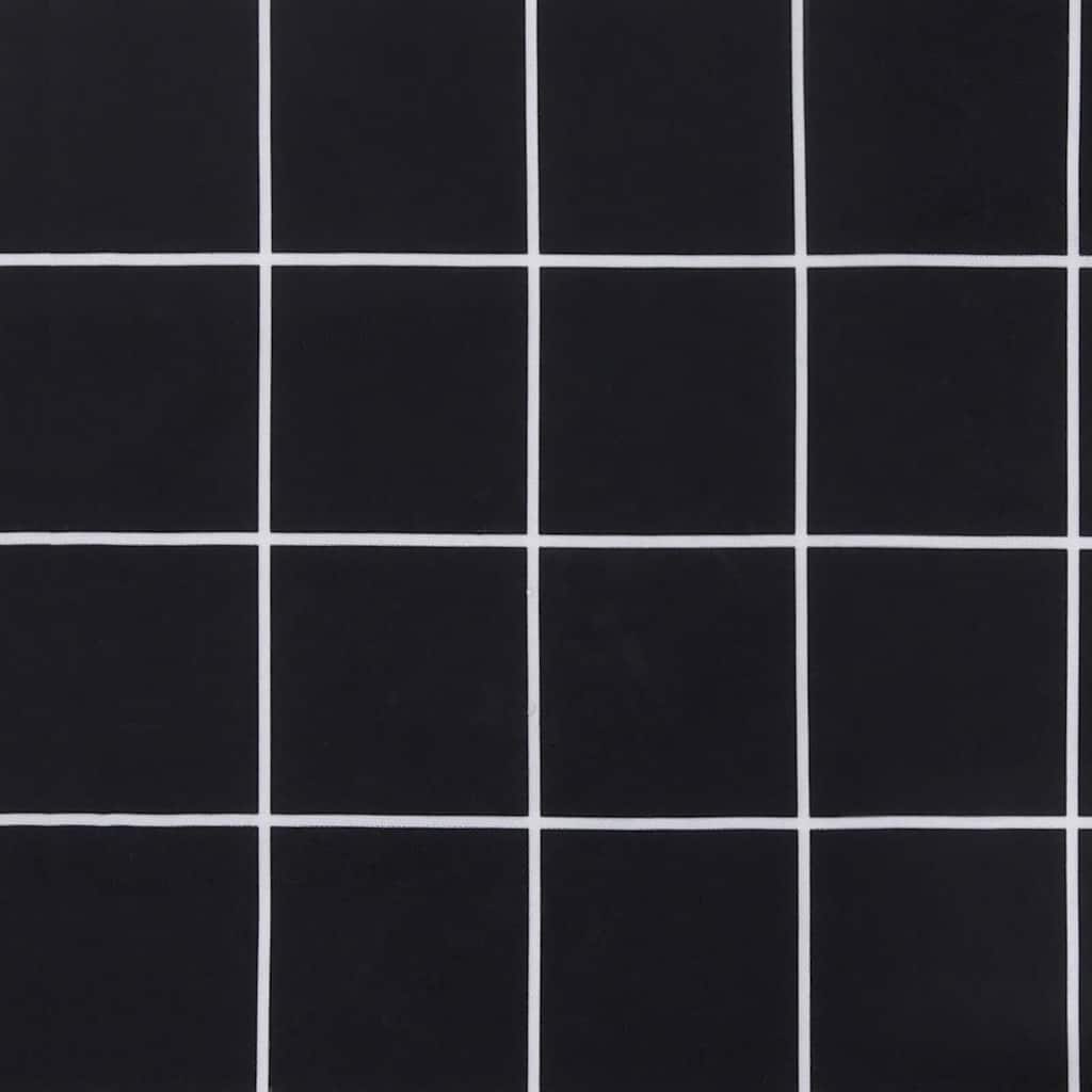 vidaXL Gartenbank-Auflagen 2 Stk. Schwarz Karomuster 150x50x7 cm Stoff