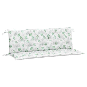 vidaXL Coussins pour banc de jardin 2 pcs Motif feuille 150x50x7 cm Tissu