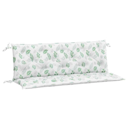vidaXL Coussins pour banc de jardin 2 pcs Motif feuille 150x50x7 cm Tissu