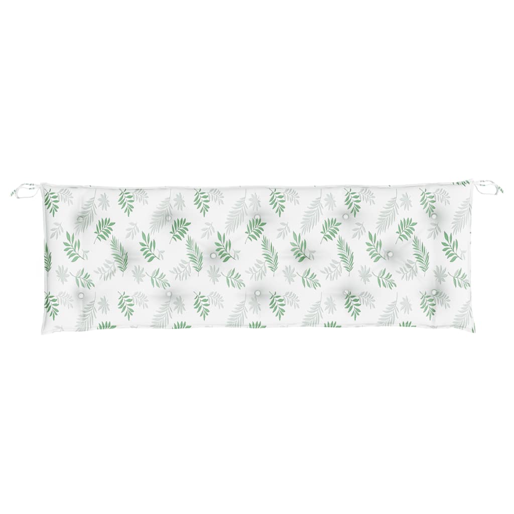 vidaXL Coussins pour banc de jardin 2 pcs Motif feuille 150x50x7 cm Tissu