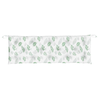 vidaXL Coussins pour banc de jardin 2 pcs Motif feuille 150x50x7 cm Tissu