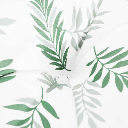 vidaXL Coussins pour banc de jardin 2 pcs Motif feuille 150x50x7 cm Tissu