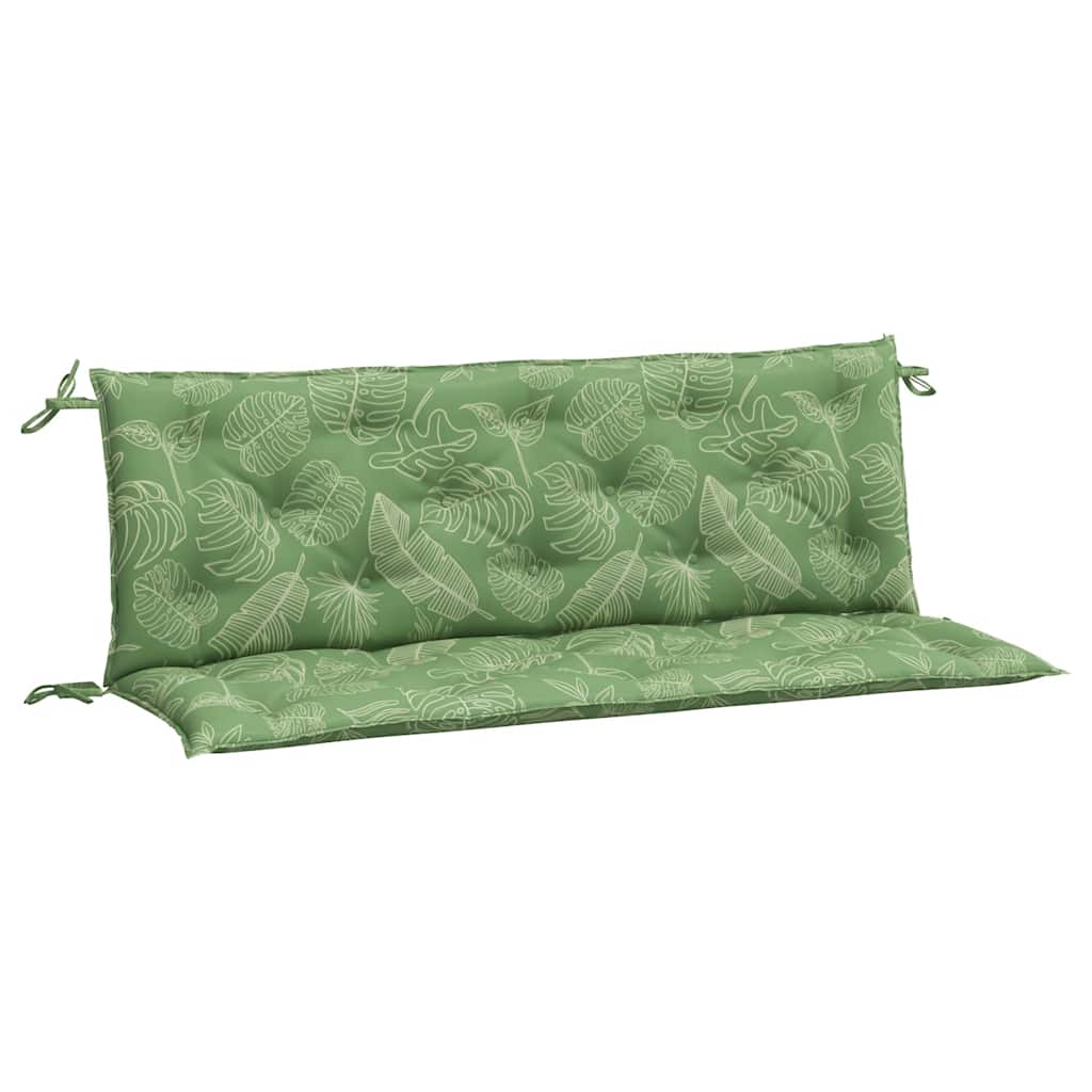 vidaXL Gartenbank-Auflagen 2 Stk. Blattmuster 150x50x7 cm Stoff