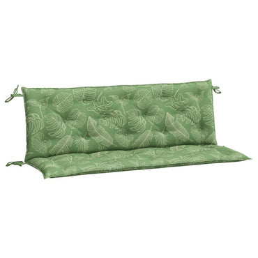 vidaXL Coussins pour banc de jardin 2 pcs Motif feuille 150x50x7 cm Tissu