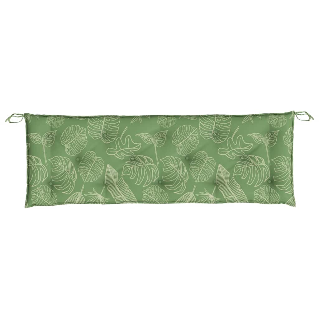 vidaXL Gartenbank-Auflagen 2 Stk. Blattmuster 150x50x7 cm Stoff
