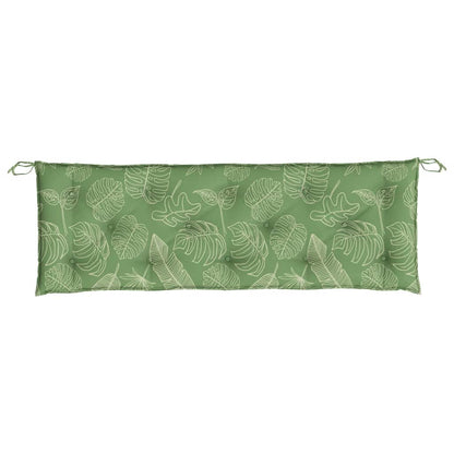 vidaXL Gartenbank-Auflagen 2 Stk. Blattmuster 150x50x7 cm Stoff