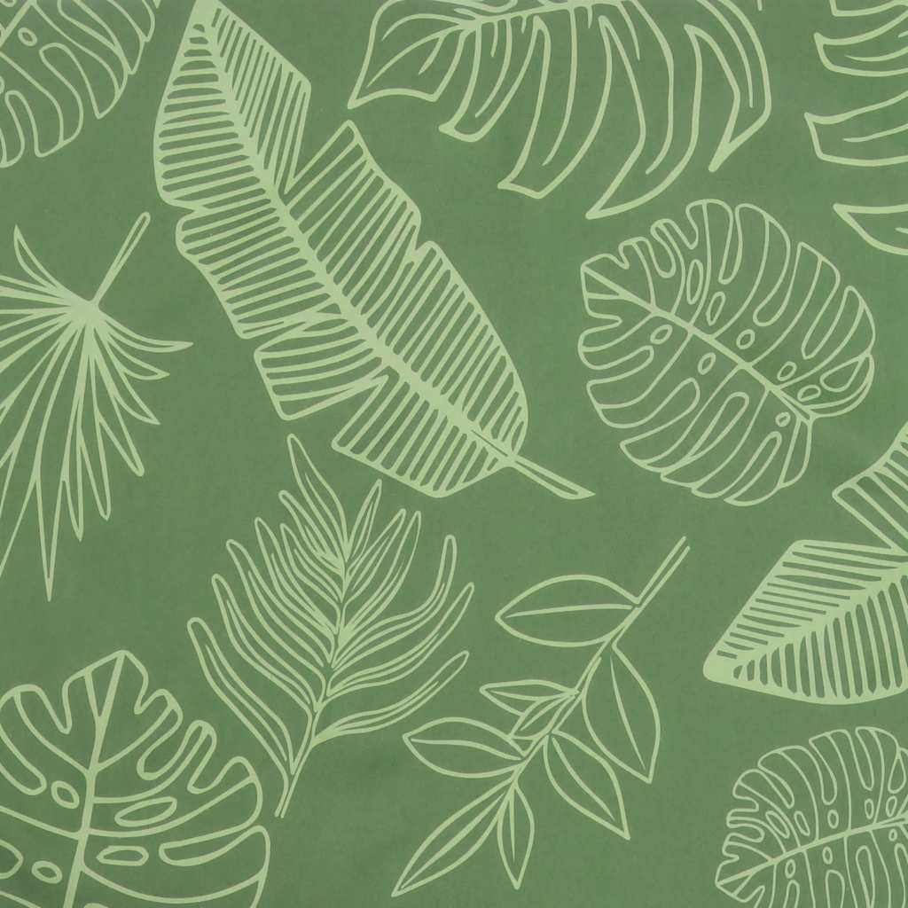 vidaXL Gartenbank-Auflagen 2 Stk. Blattmuster 150x50x7 cm Stoff