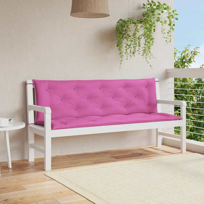 vidaXL Coussins de banc de jardin 2 pcs Rose 150x50x7 cm Tissu