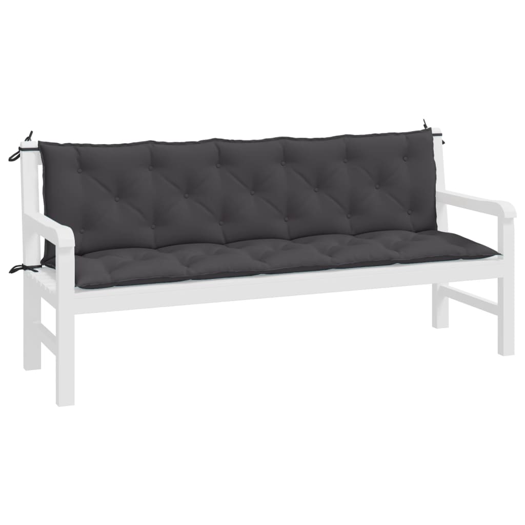 vidaXL Gartenbank-Auflagen 2 Stk. Anthrazit 180x50x7 cm Oxford-Gewebe