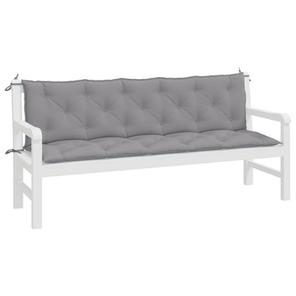 vidaXL Gartenbank-Auflagen 2 Stk. Grau 180x50x7 cm Oxford-Gewebe
