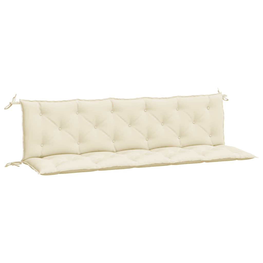 vidaXL Gartenbank-Auflagen 2 Stk. Cremeweiß 180x50x7 cm Oxford-Gewebe