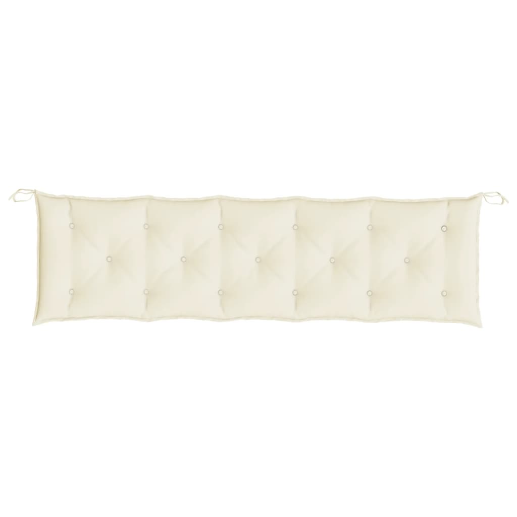 vidaXL Gartenbank-Auflagen 2 Stk. Cremeweiß 180x50x7 cm Oxford-Gewebe