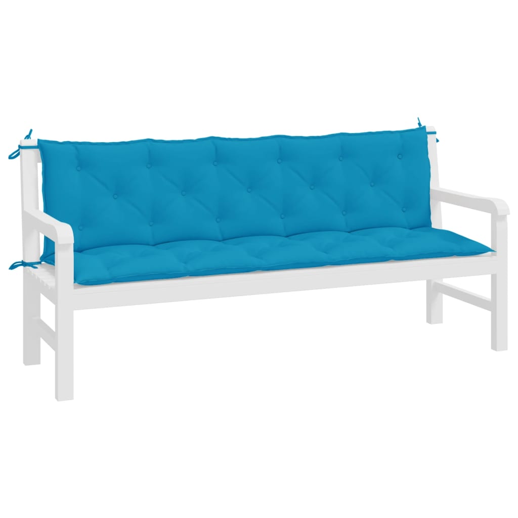 vidaXL Gartenbank-Auflagen 2 Stk. Hellblau 180x50x7 cm Oxford-Gewebe