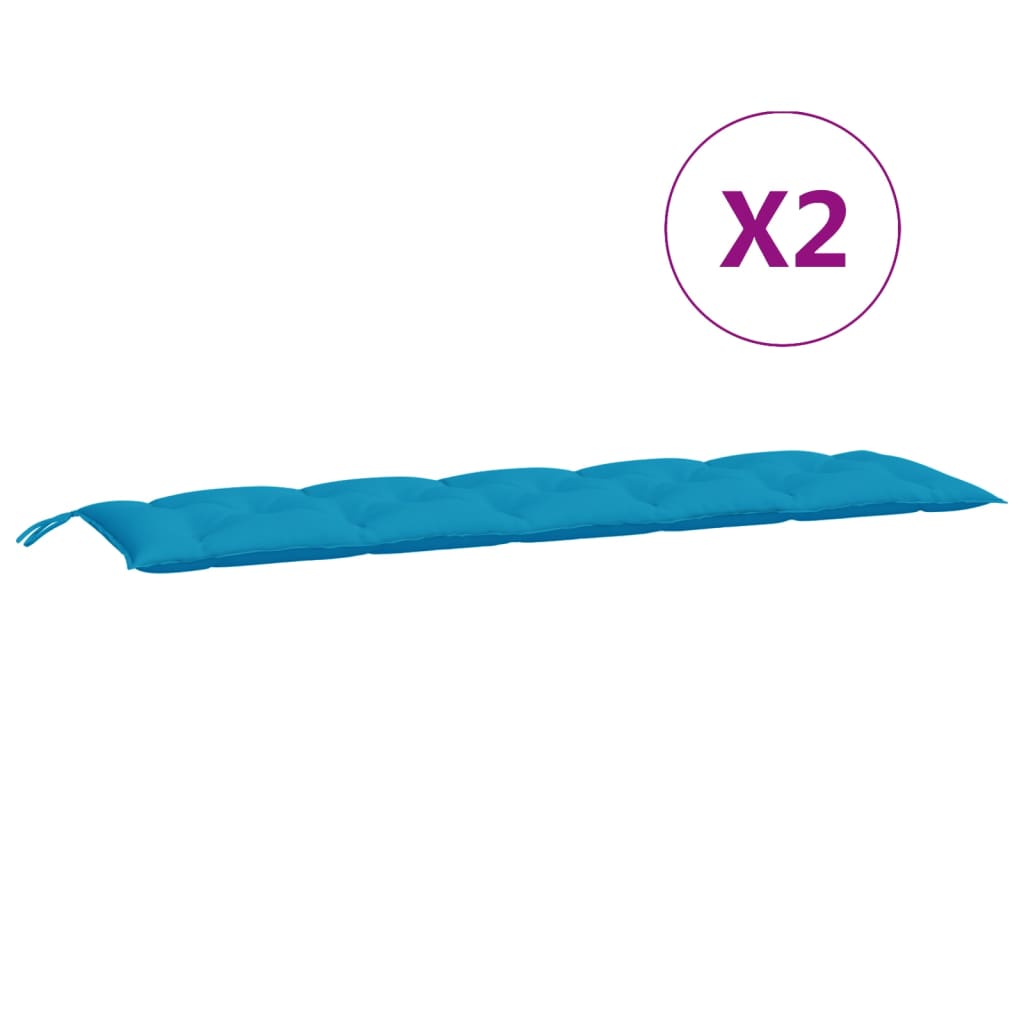 vidaXL Gartenbank-Auflagen 2 Stk. Hellblau 180x50x7 cm Oxford-Gewebe