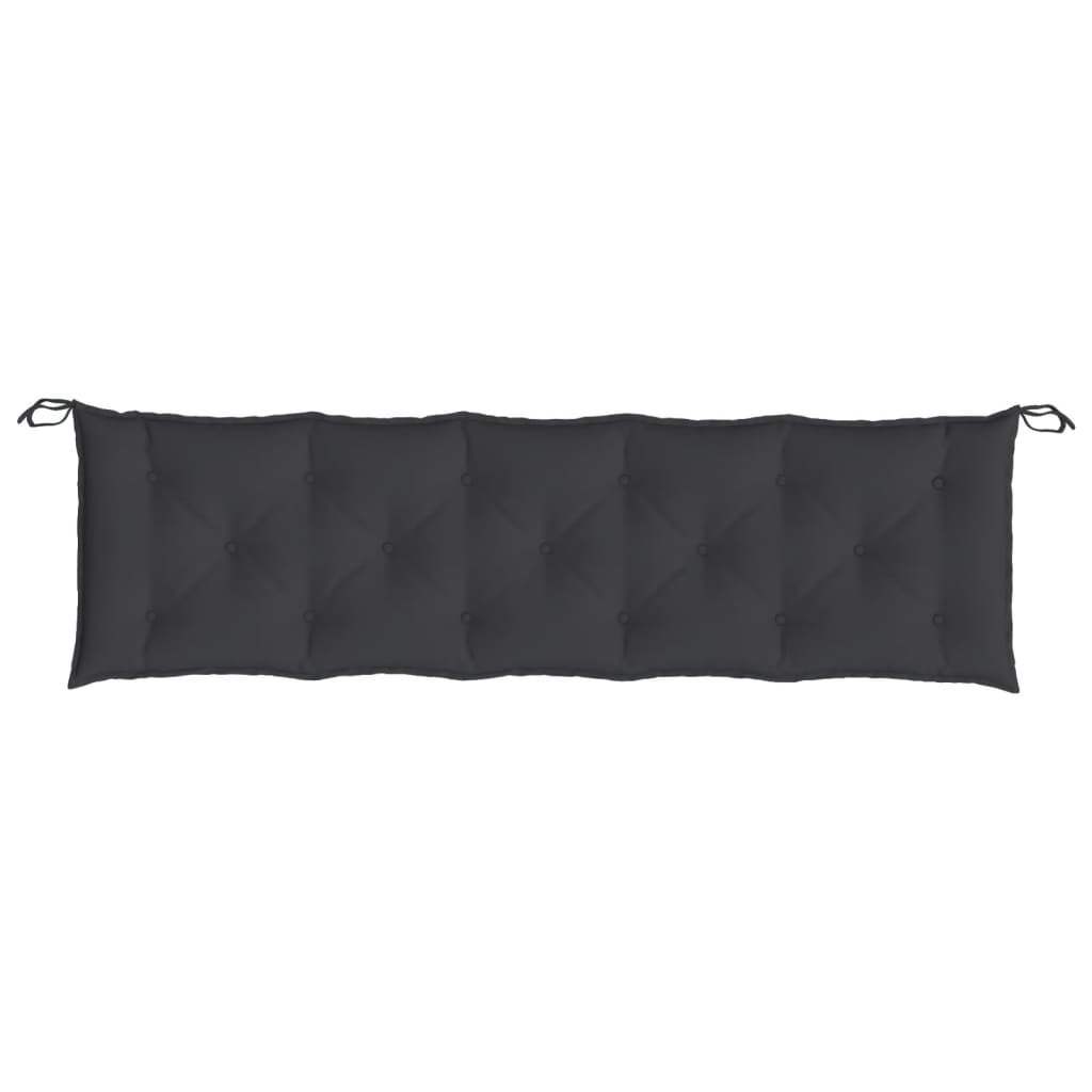 vidaXL Gartenbank-Auflagen 2 Stk. Schwarz 180x50x7 cm Oxford-Gewebe