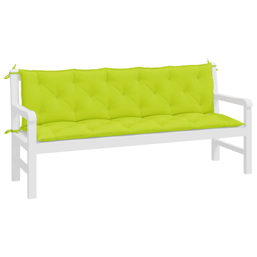 vidaXL Gartenbank-Auflagen 2 Stk. Hellgrün 180x50x7 cm Oxford-Gewebe