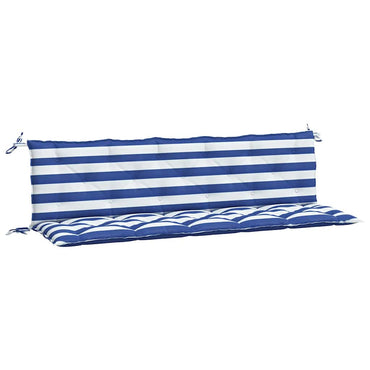 vidaXL Coussins de banc de jardin 2 pcs Rayé bleu et blanc Tissu Oxford