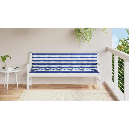 Gartenbank-Auflagen 2 Stk. Blau & Weiß Gestreift Oxford-Gewebe