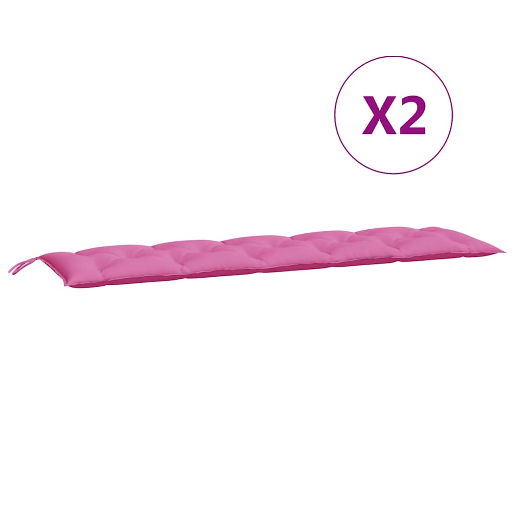 vidaXL Gartenbank-Auflagen 2 Stk. Rosa Oxford-Gewebe