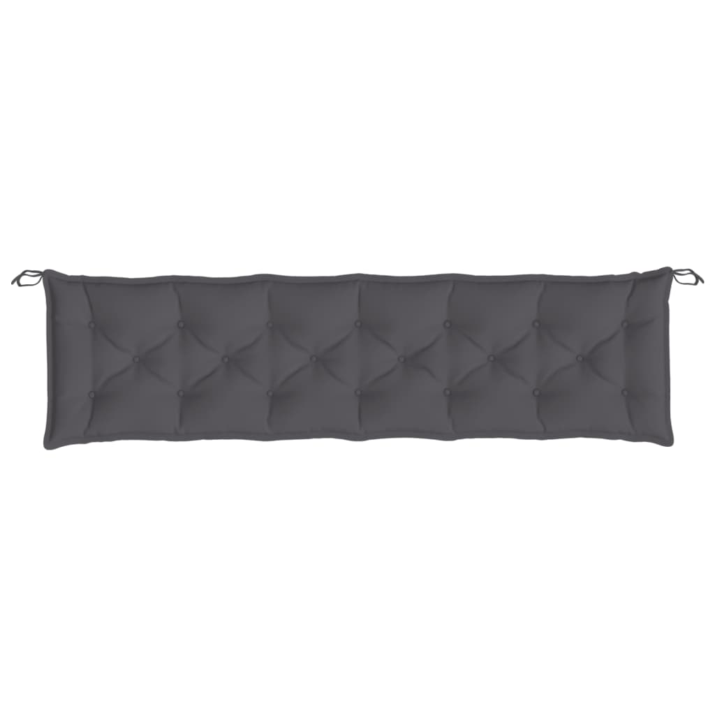 vidaXL Gartenbank-Auflagen 2 Stk. Anthrazit 200x50x7 cm Oxford-Gewebe