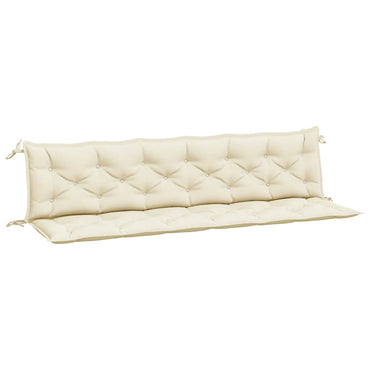 vidaXL Gartenbank-Auflagen 2 Stk. Cremeweiß 200x50x7 cm Oxford-Gewebe