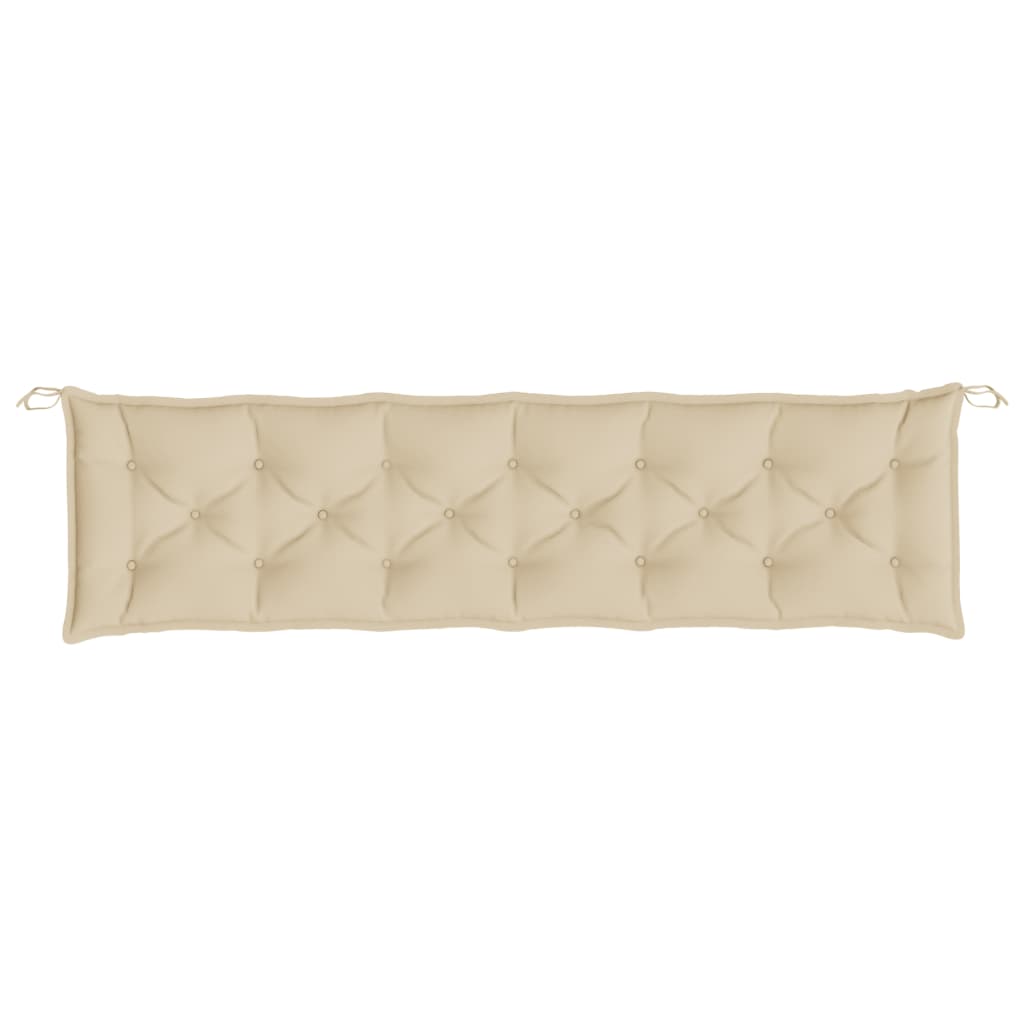 vidaXL Gartenbank-Auflagen 2 Stk. Beige 200x50x7 cm Oxford-Gewebe