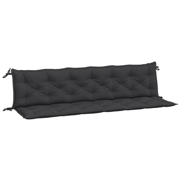 vidaXL Coussins de banc de jardin 2 pcs Noir 200x50x7 cm Tissu Oxford
