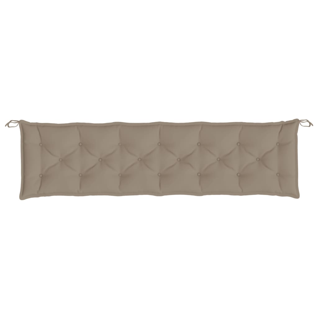 vidaXL Gartenbank-Auflagen 2 Stk. Taupe 200x50x7 cm Oxford-Gewebe