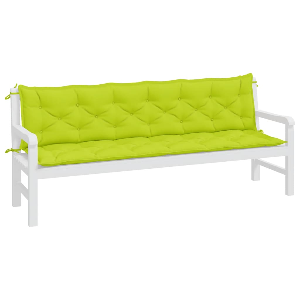 vidaXL Gartenbank-Auflagen 2 Stk. Hellgrün 200x50x7 cm Oxford-Gewebe