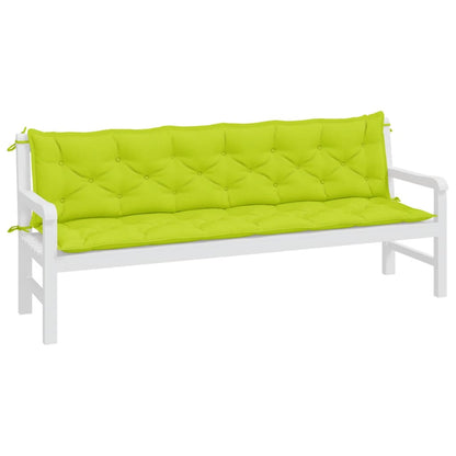 vidaXL Gartenbank-Auflagen 2 Stk. Hellgrün 200x50x7 cm Oxford-Gewebe