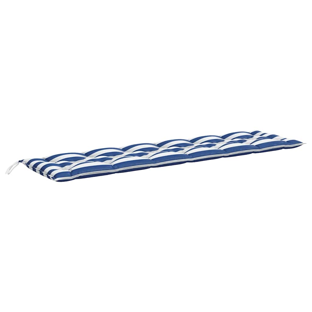 vidaXL Gartenbank-Auflagen 2 Stk. Blau&Weiß Gestreift 200x50x7cm Stoff