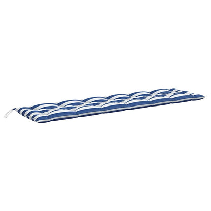 vidaXL Gartenbank-Auflagen 2 Stk. Blau&Weiß Gestreift 200x50x7cm Stoff