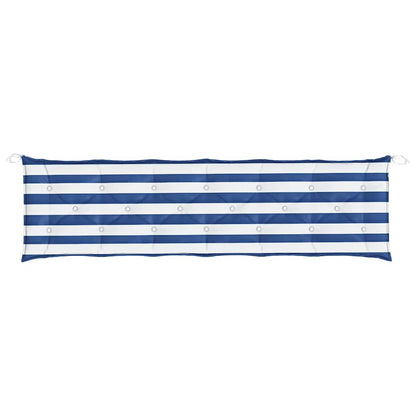 vidaXL Gartenbank-Auflagen 2 Stk. Blau&Weiß Gestreift 200x50x7cm Stoff