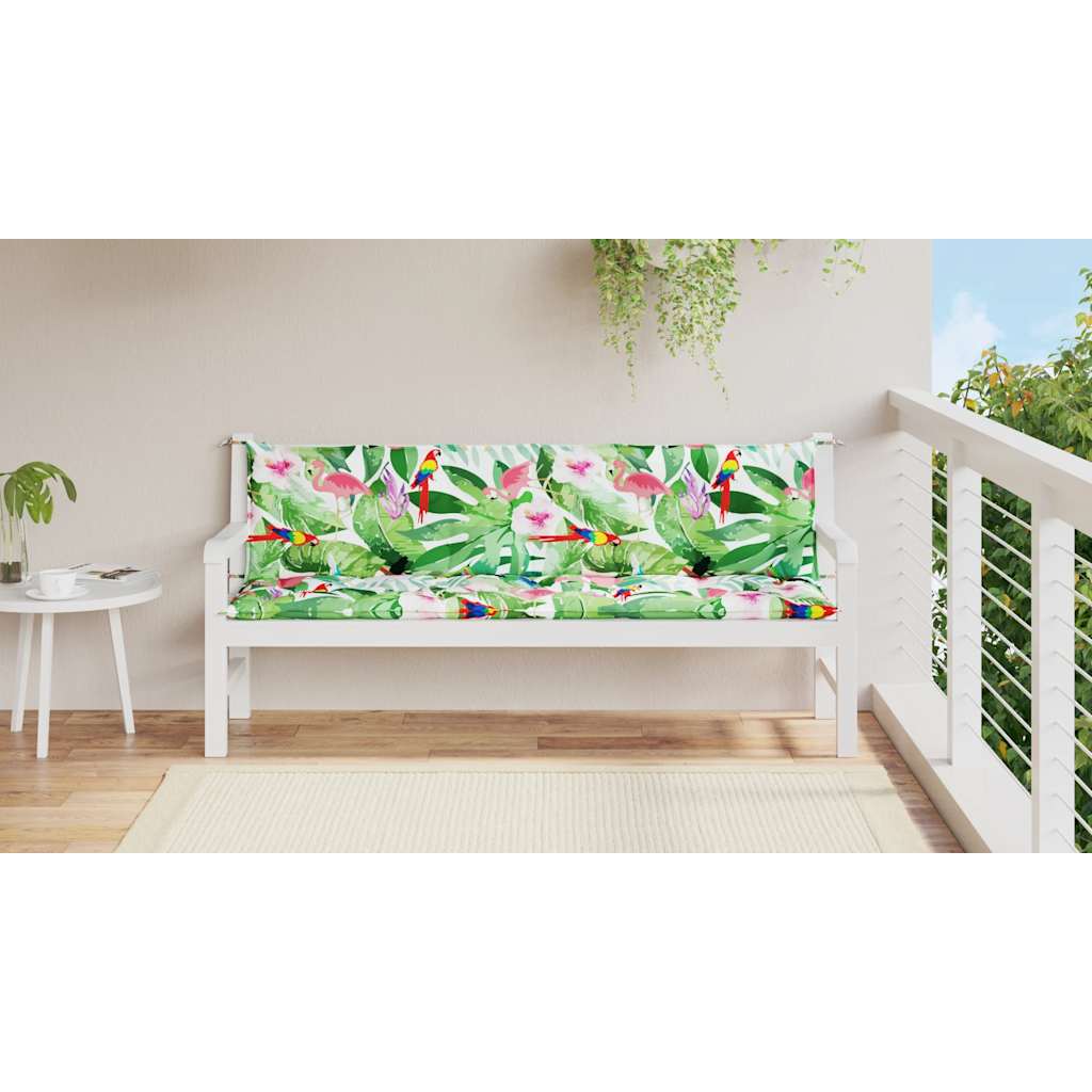 vidaXL Gartenbank-Auflagen 2 Stk. Mehrfarbig 200x50x7 cm Stoff