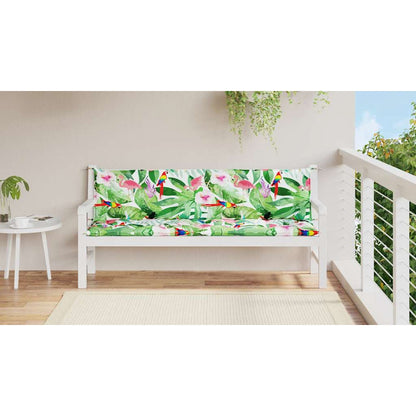 vidaXL Gartenbank-Auflagen 2 Stk. Mehrfarbig 200x50x7 cm Stoff