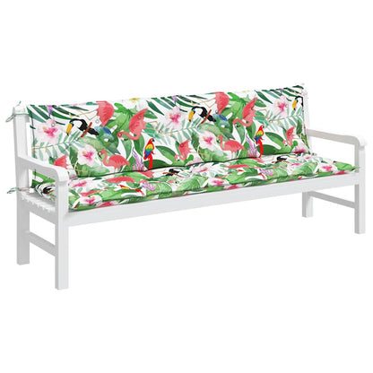 vidaXL Gartenbank-Auflagen 2 Stk. Mehrfarbig 200x50x7 cm Stoff