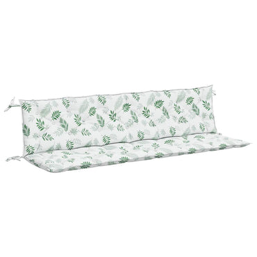 vidaXL Coussins de banc de jardin 2 pcs Motif feuille 200x50x7 cm Tissu