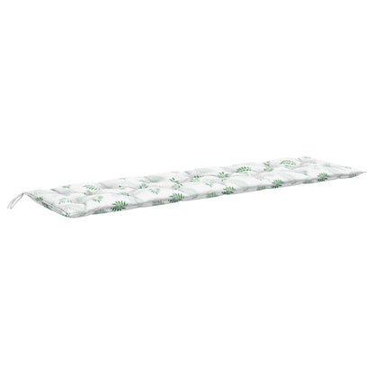 vidaXL Coussins de banc de jardin 2 pcs Motif feuille 200x50x7 cm Tissu