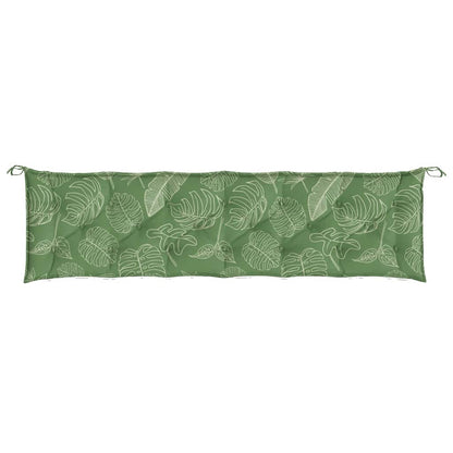 vidaXL Gartenbank-Auflagen 2 Stk. Blattmuster 200x50x7 cm Stoff