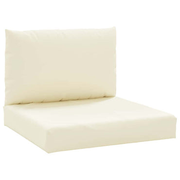 vidaXL Coussins de palette 2 pcs Crème Tissu Oxford