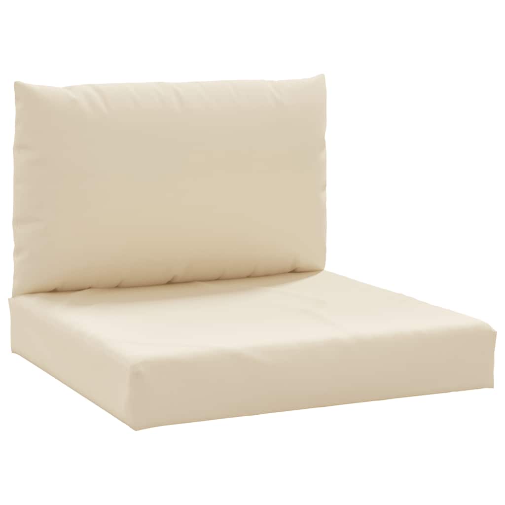 vidaXL Coussins de palette 2 pcs Tissu Oxford Beige