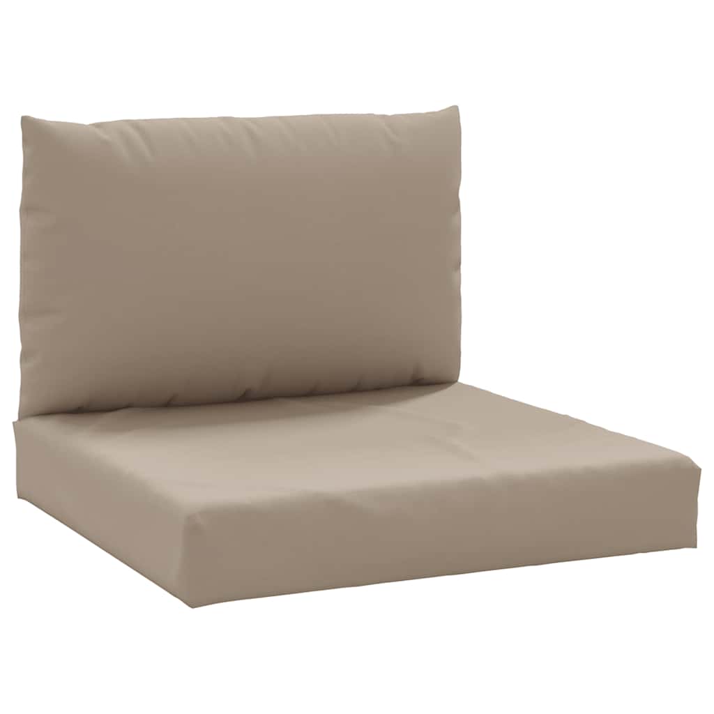 vidaXL Coussins de palette 2 pcs Taupe Tissu Oxford