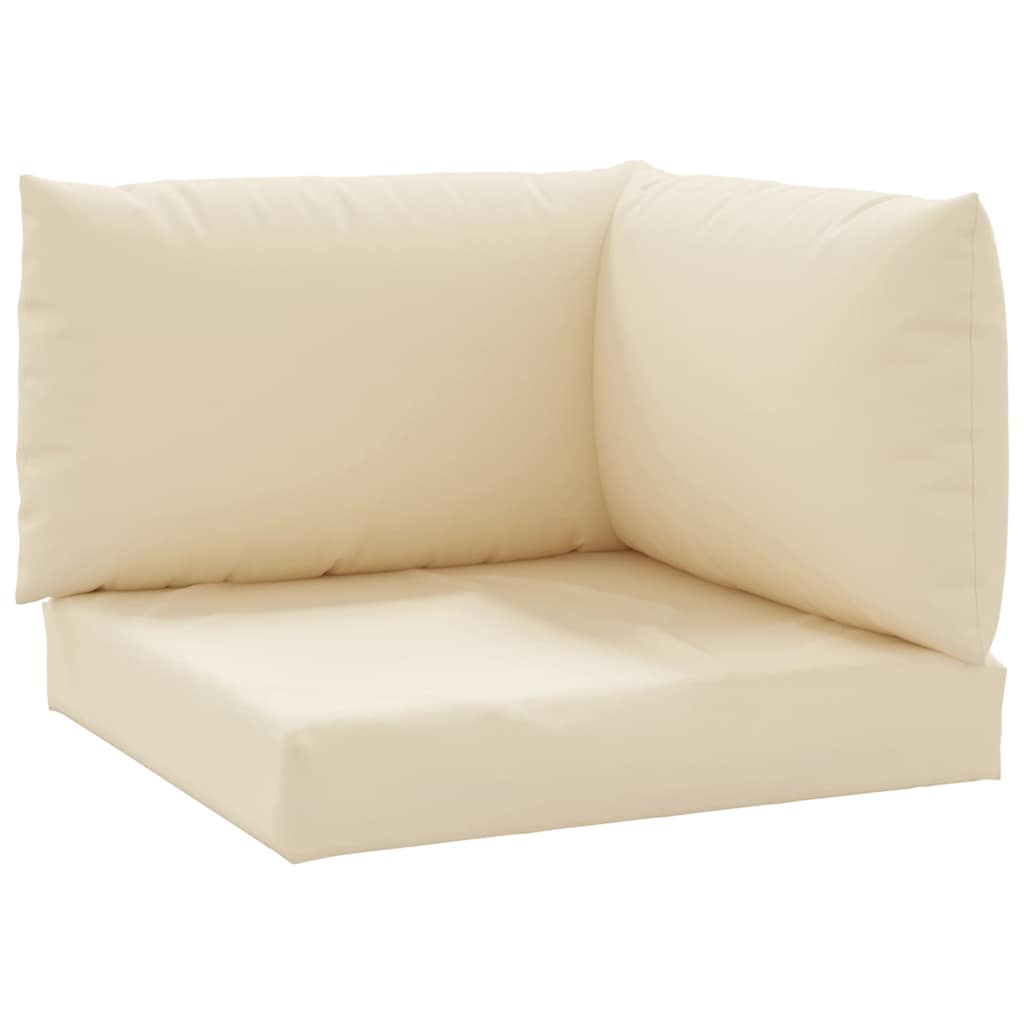 vidaXL Coussins de palette 3 pcs Beige Tissu Oxford