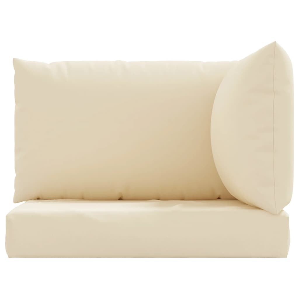 vidaXL Coussins de palette 3 pcs Beige Tissu Oxford