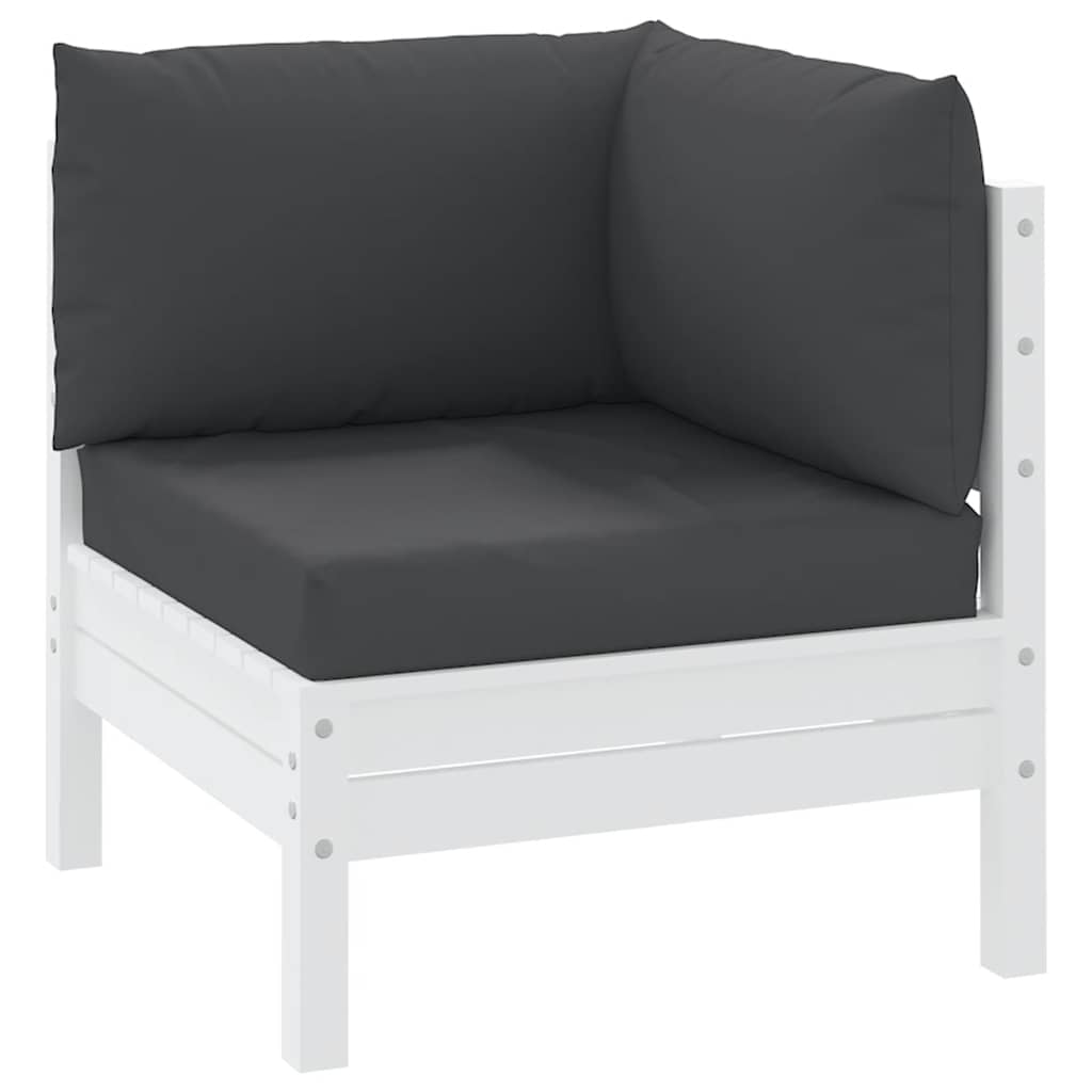 vidaXL Palettenkissen 3-tlg. Schwarz Oxford-Gewebe
