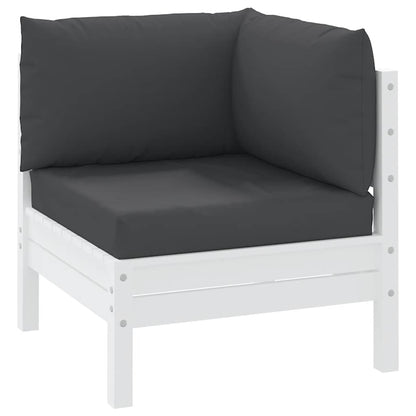 vidaXL Palettenkissen 3-tlg. Schwarz Oxford-Gewebe