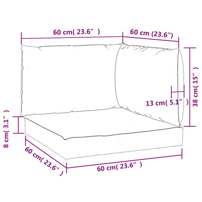 vidaXL Coussins de palette 3 pcs Multicolore Tissu Oxford