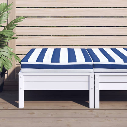 vidaXL Coussins de palette Bleu et blanc à rayures 60x60x8 cm Tissu Oxford