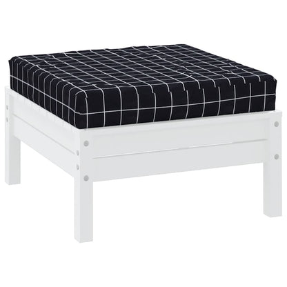 vidaXL Palettenkissen Schwarz Karomuster 60x60x8 cm Oxford-Gewebe